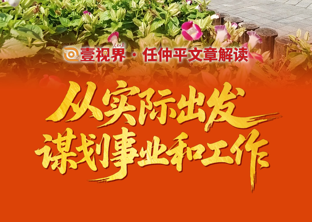 壹视界·任仲平文章解读之三丨从实际出发谋划事业和工作
